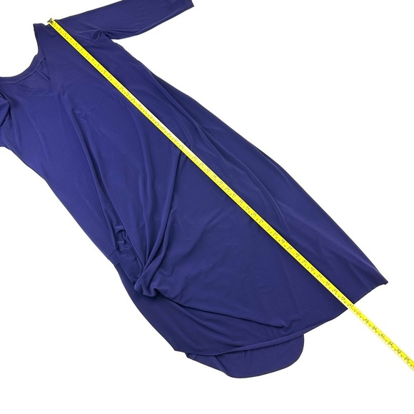 Sympli purple vneck dress Medium three quarter sleeve midi maxi asymmetrical - Picture 5 of 9